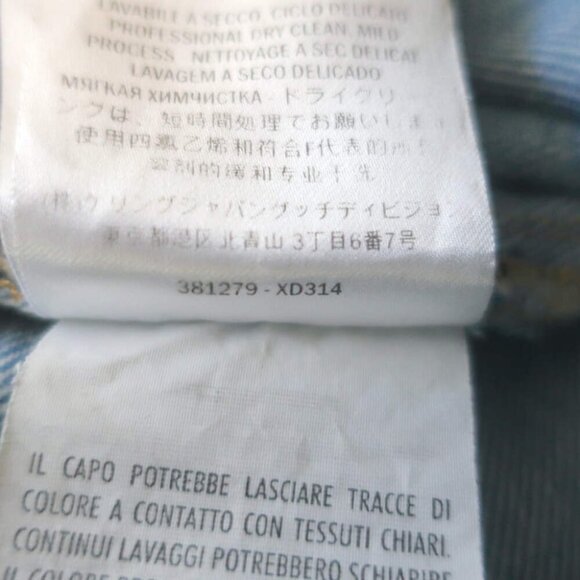 Gucci Cropped Skinny Flare Cuffed Jeans Light Blue Denim Size 40 - Picture 12 of 13